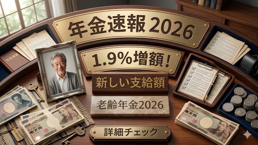 2026年の年金が増額決定｜1.9％アップでいくら増える？最新支給額を解説