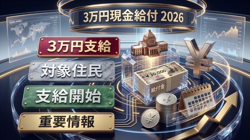 【2026年最新速報】3万円給付スタート｜対象者・条件・申請方法を徹底解説