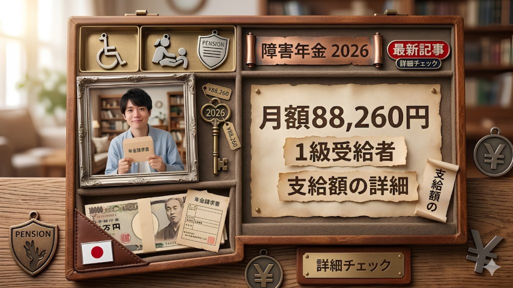 【2026最新】障害年金1級は本当に88,260円？最新支給額と変更点を徹底解説